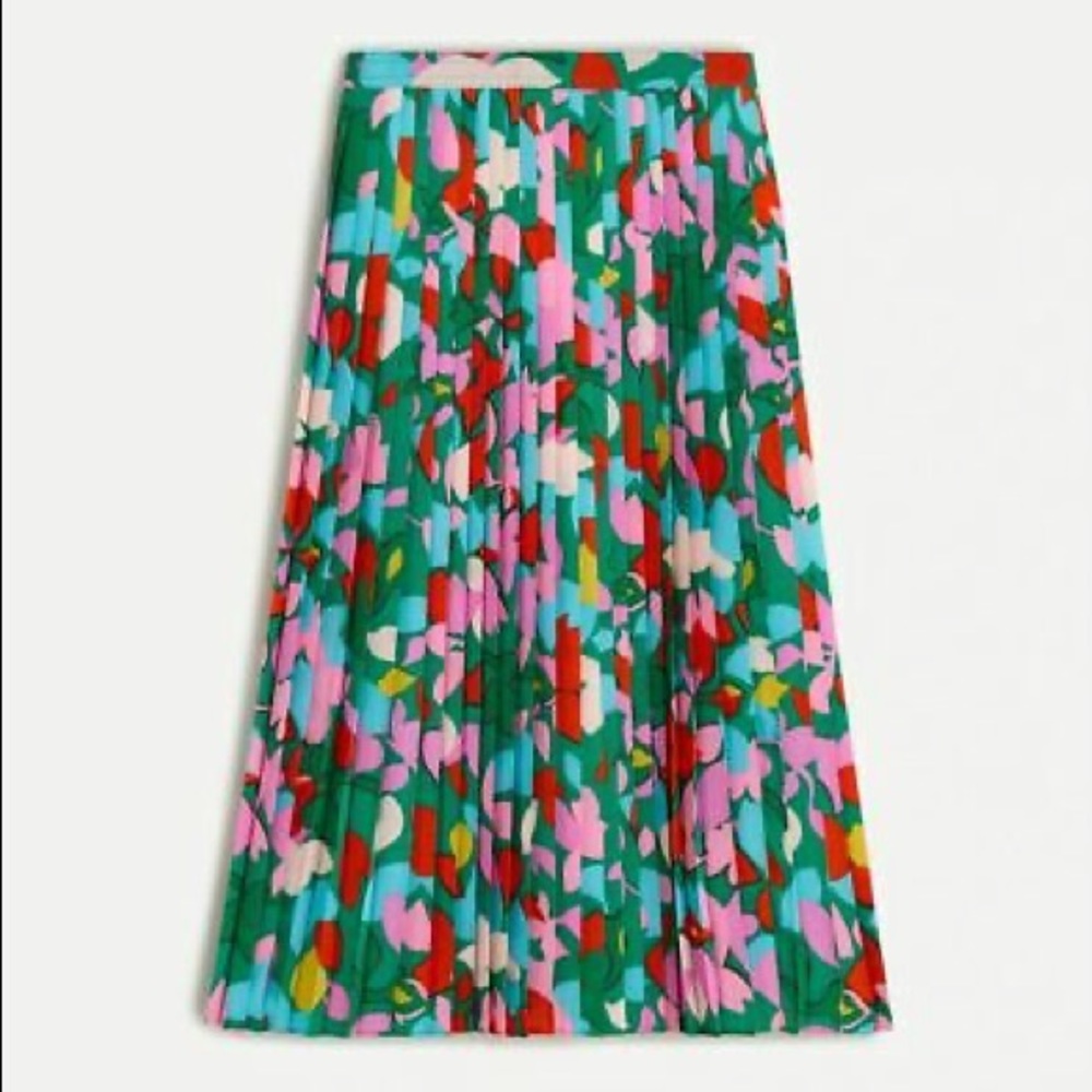 Jcrew Pleated midi skirt in confetti floral size 0